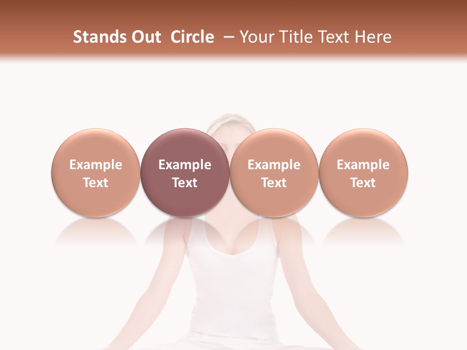 Young Woman Doing Yoga Exercise PowerPoint Template