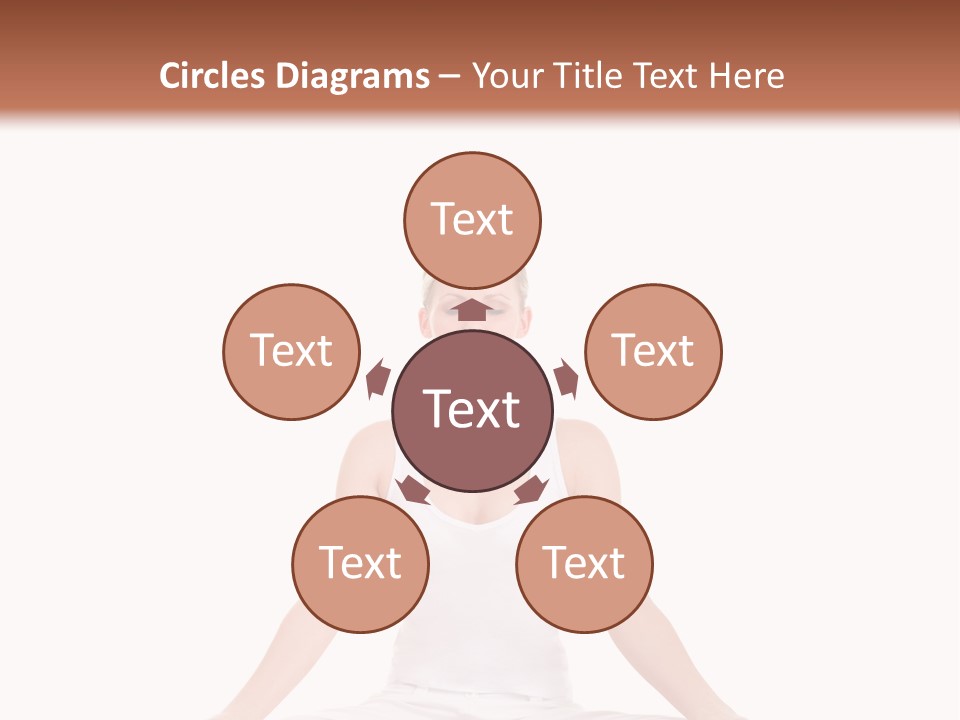 Young Woman Doing Yoga Exercise PowerPoint Template