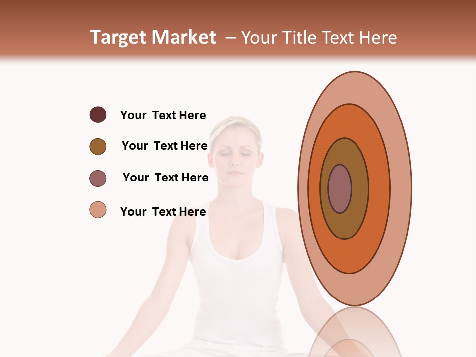 Young Woman Doing Yoga Exercise PowerPoint Template