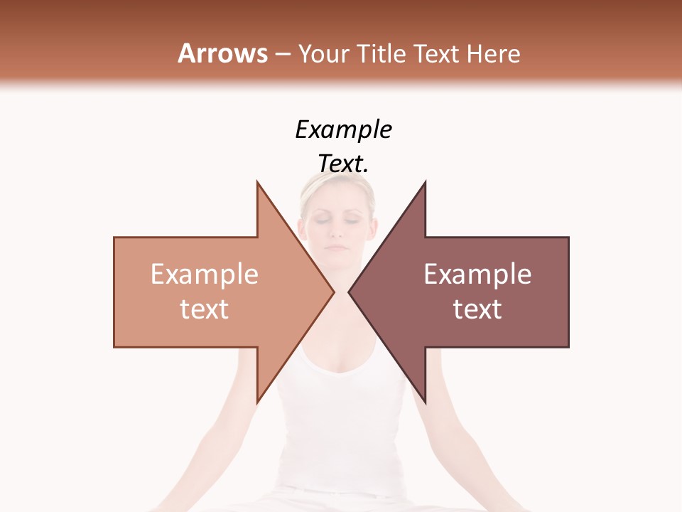 Young Woman Doing Yoga Exercise PowerPoint Template