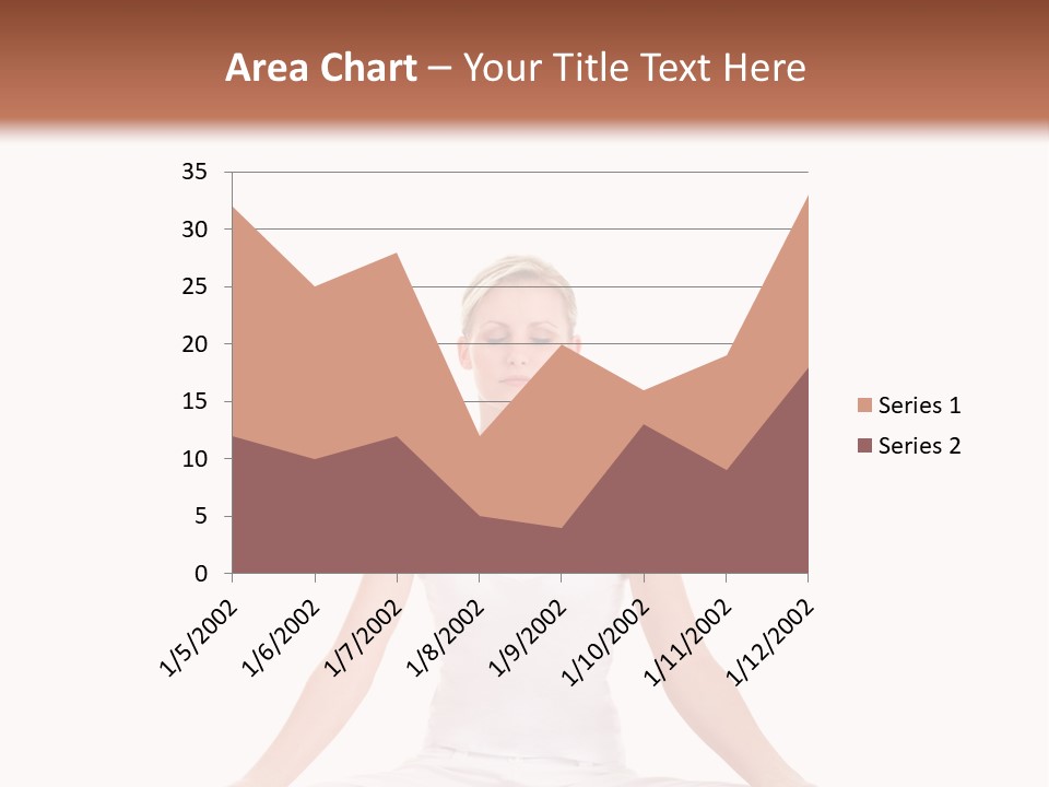 Young Woman Doing Yoga Exercise PowerPoint Template