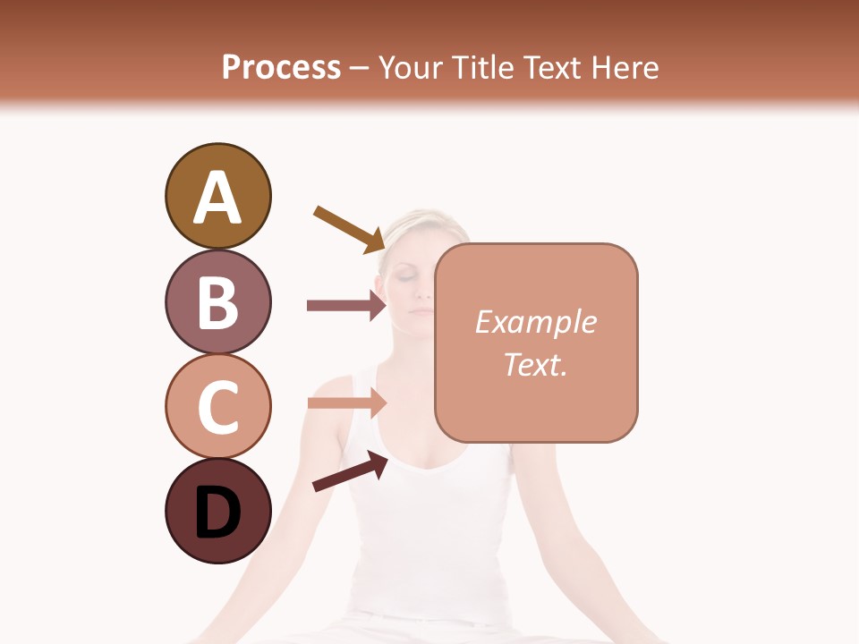 Young Woman Doing Yoga Exercise PowerPoint Template