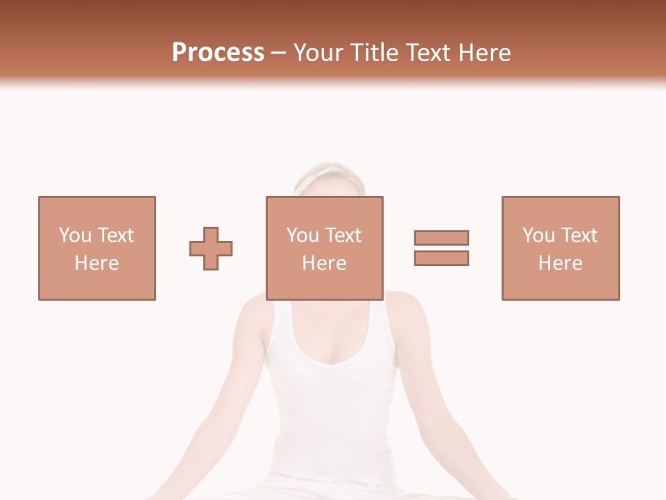 Young Woman Doing Yoga Exercise PowerPoint Template