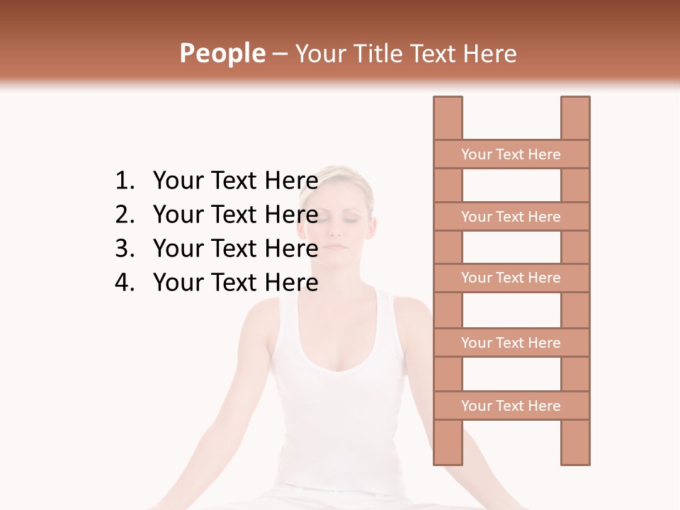 Young Woman Doing Yoga Exercise PowerPoint Template