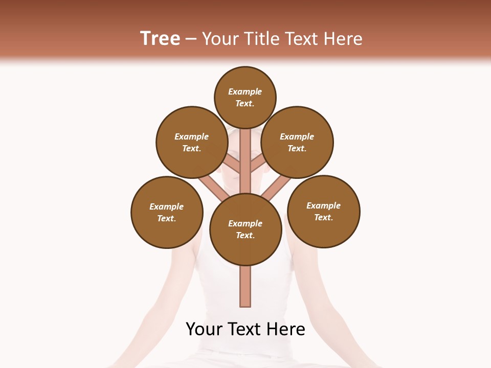 Young Woman Doing Yoga Exercise PowerPoint Template