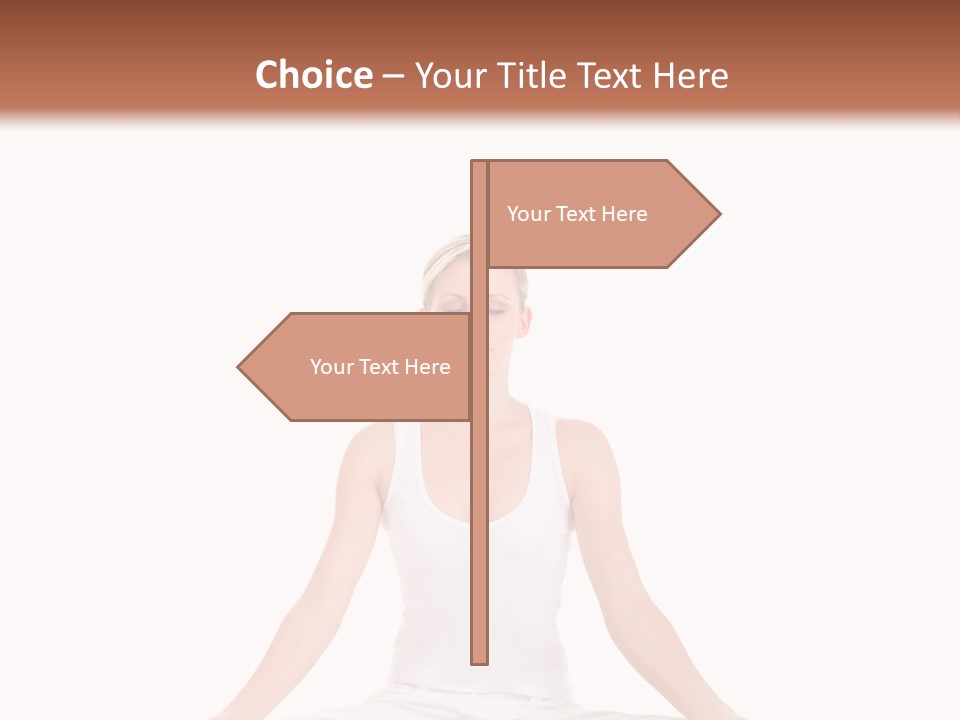 Young Woman Doing Yoga Exercise PowerPoint Template