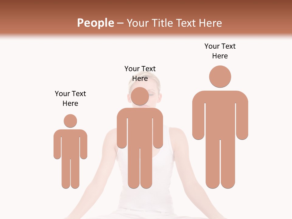 Young Woman Doing Yoga Exercise PowerPoint Template