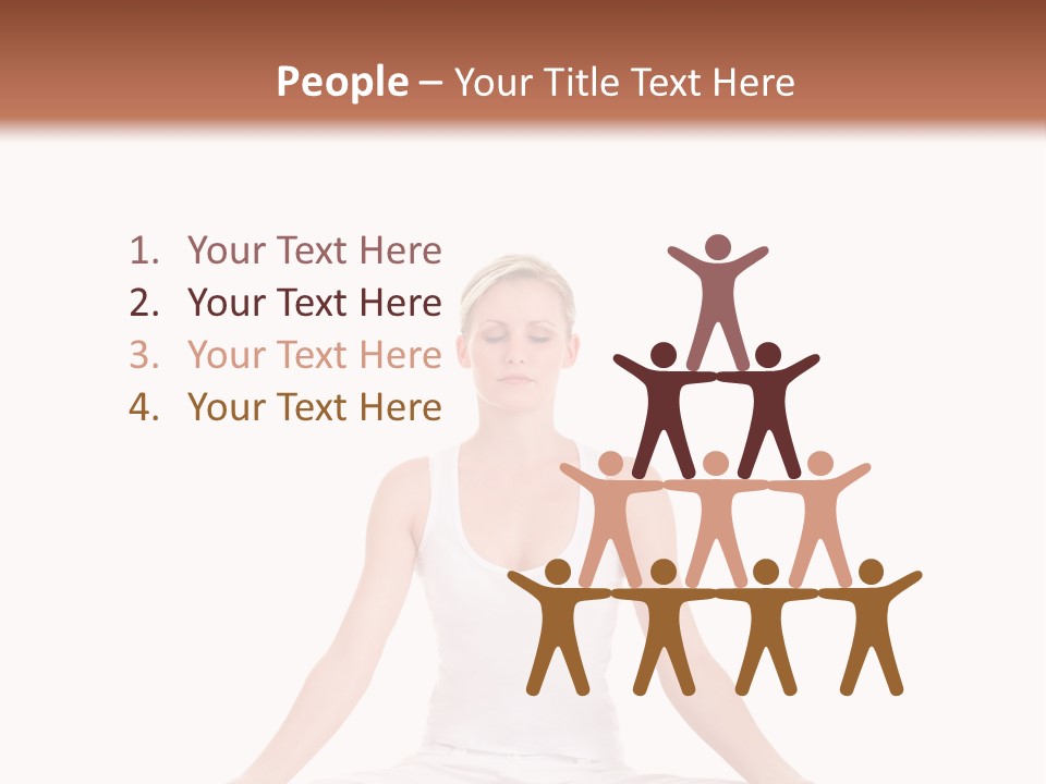 Young Woman Doing Yoga Exercise PowerPoint Template
