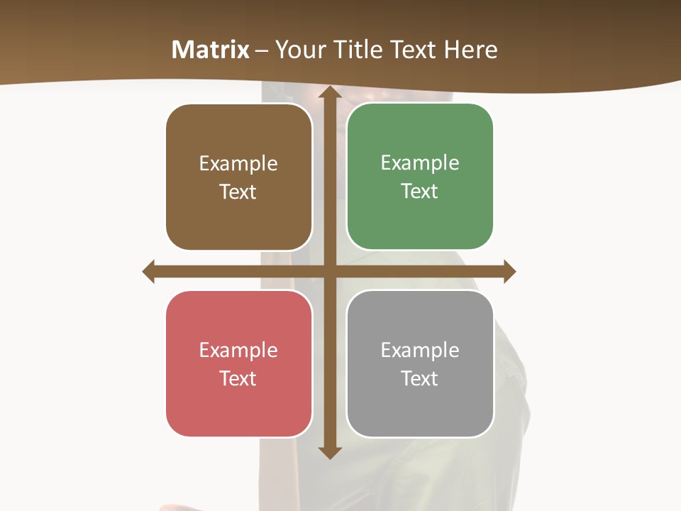 African American Businessman Holding Blank Sign Isolated On A White Background PowerPoint Template