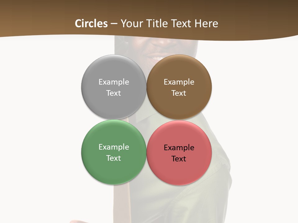 African American Businessman Holding Blank Sign Isolated On A White Background PowerPoint Template