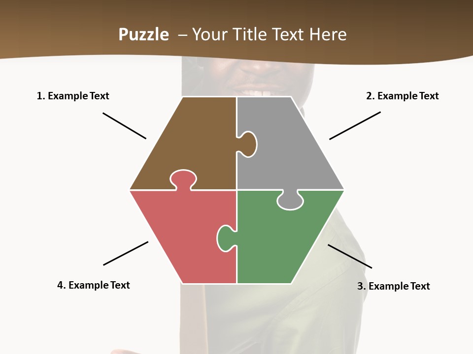 African American Businessman Holding Blank Sign Isolated On A White Background PowerPoint Template