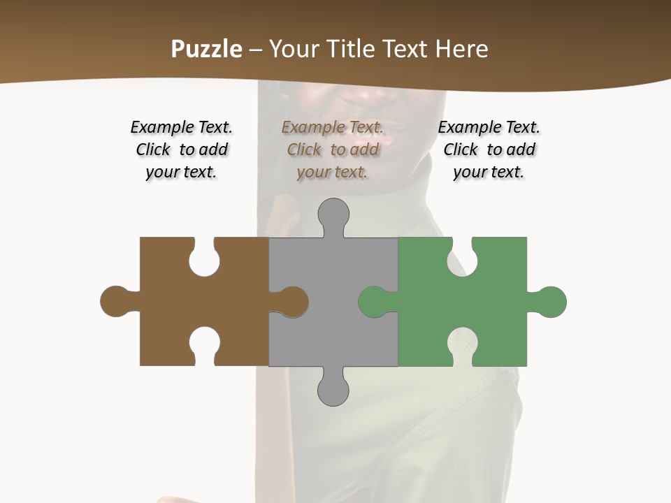 African American Businessman Holding Blank Sign Isolated On A White Background PowerPoint Template