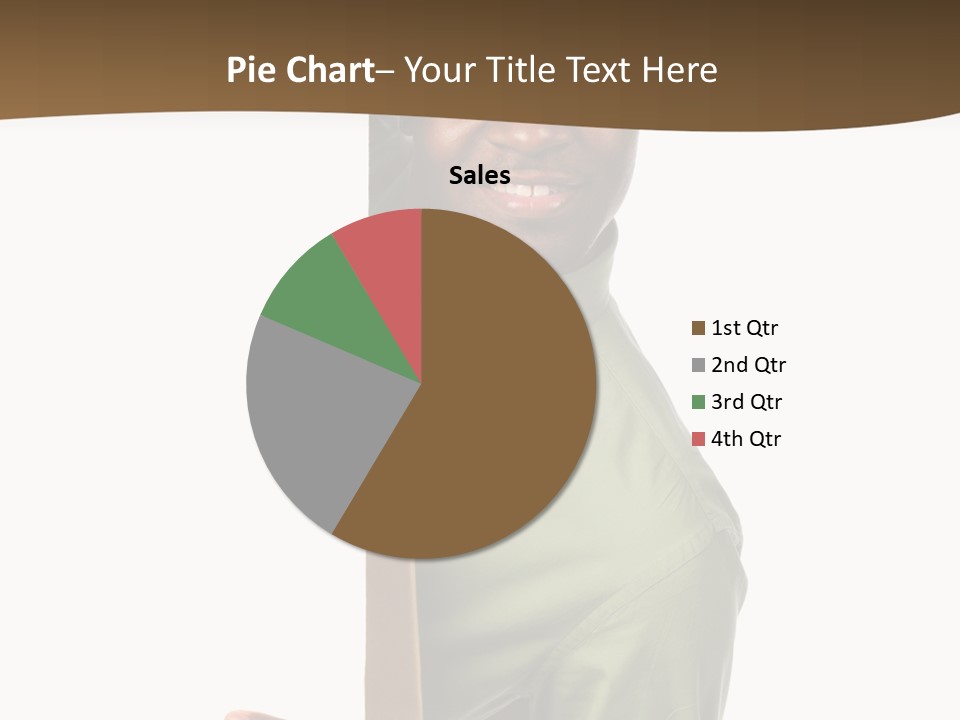 African American Businessman Holding Blank Sign Isolated On A White Background PowerPoint Template