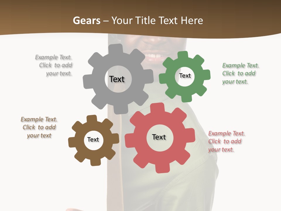 African American Businessman Holding Blank Sign Isolated On A White Background PowerPoint Template