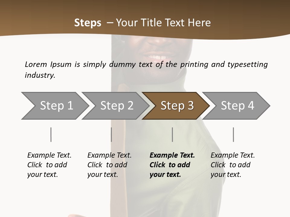 African American Businessman Holding Blank Sign Isolated On A White Background PowerPoint Template