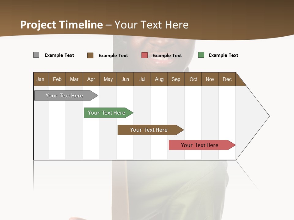 African American Businessman Holding Blank Sign Isolated On A White Background PowerPoint Template