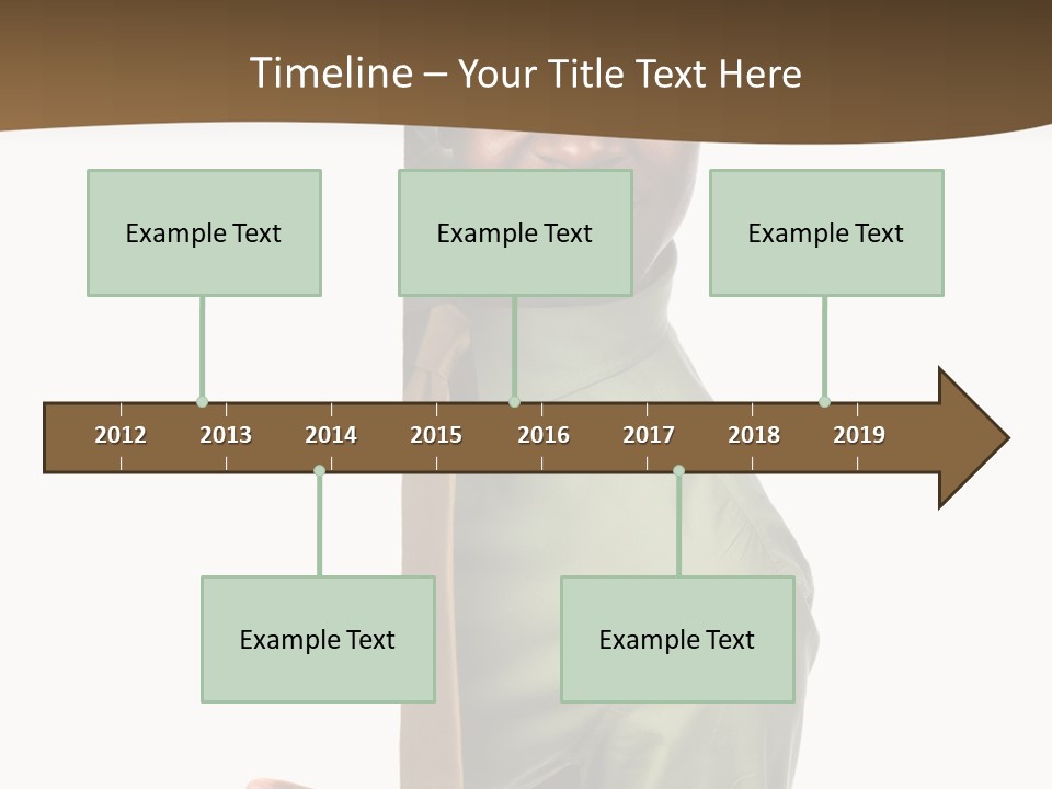 African American Businessman Holding Blank Sign Isolated On A White Background PowerPoint Template