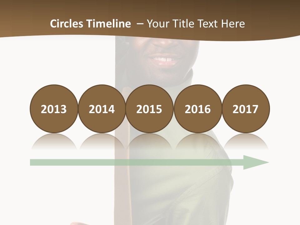 African American Businessman Holding Blank Sign Isolated On A White Background PowerPoint Template