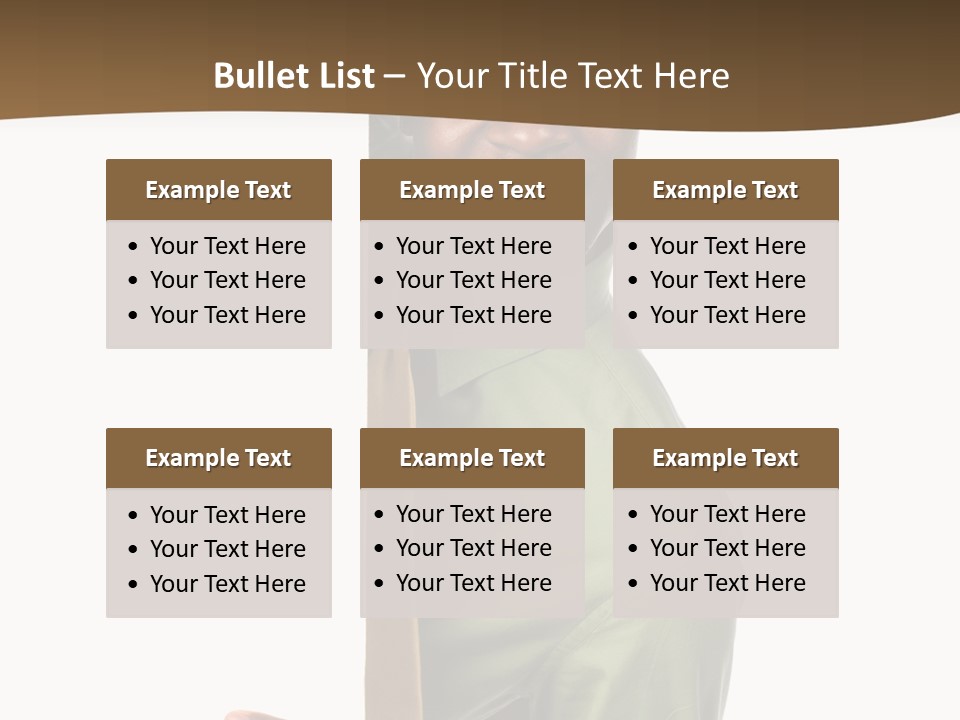 African American Businessman Holding Blank Sign Isolated On A White Background PowerPoint Template