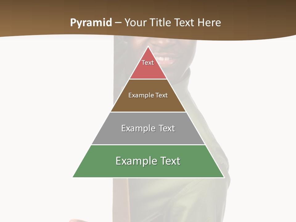 African American Businessman Holding Blank Sign Isolated On A White Background PowerPoint Template