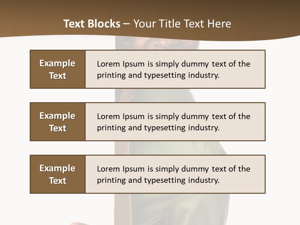 African American Businessman Holding Blank Sign Isolated On A White Background PowerPoint Template