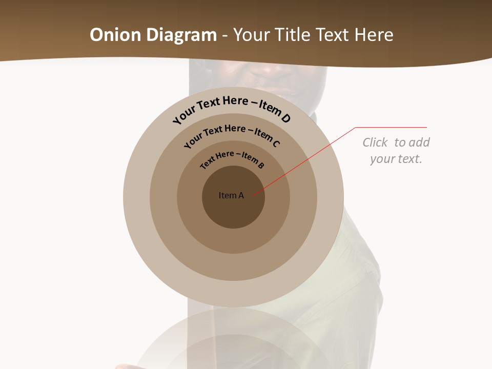 African American Businessman Holding Blank Sign Isolated On A White Background PowerPoint Template