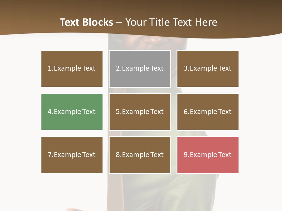 African American Businessman Holding Blank Sign Isolated On A White Background PowerPoint Template