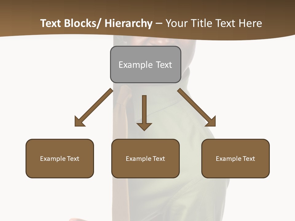 African American Businessman Holding Blank Sign Isolated On A White Background PowerPoint Template