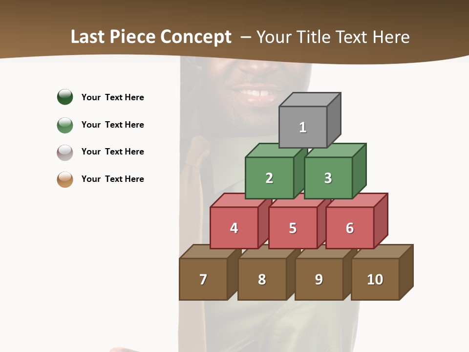 African American Businessman Holding Blank Sign Isolated On A White Background PowerPoint Template