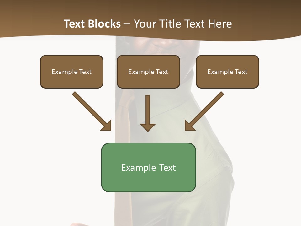 African American Businessman Holding Blank Sign Isolated On A White Background PowerPoint Template