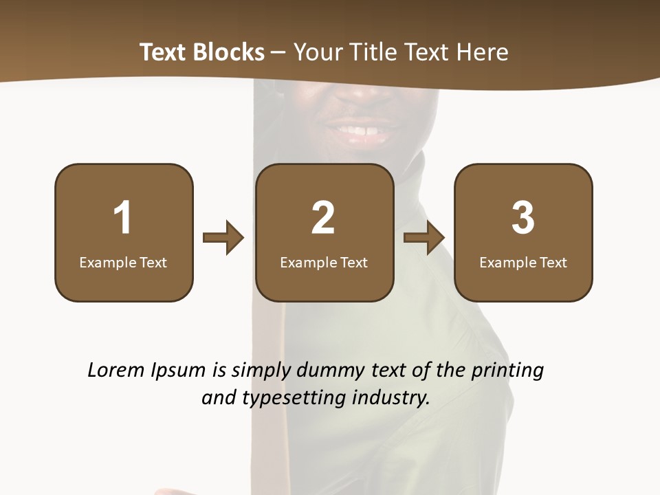 African American Businessman Holding Blank Sign Isolated On A White Background PowerPoint Template