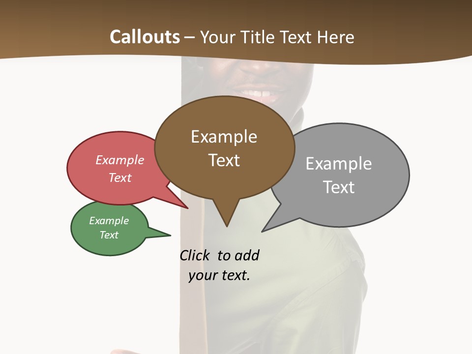 African American Businessman Holding Blank Sign Isolated On A White Background PowerPoint Template