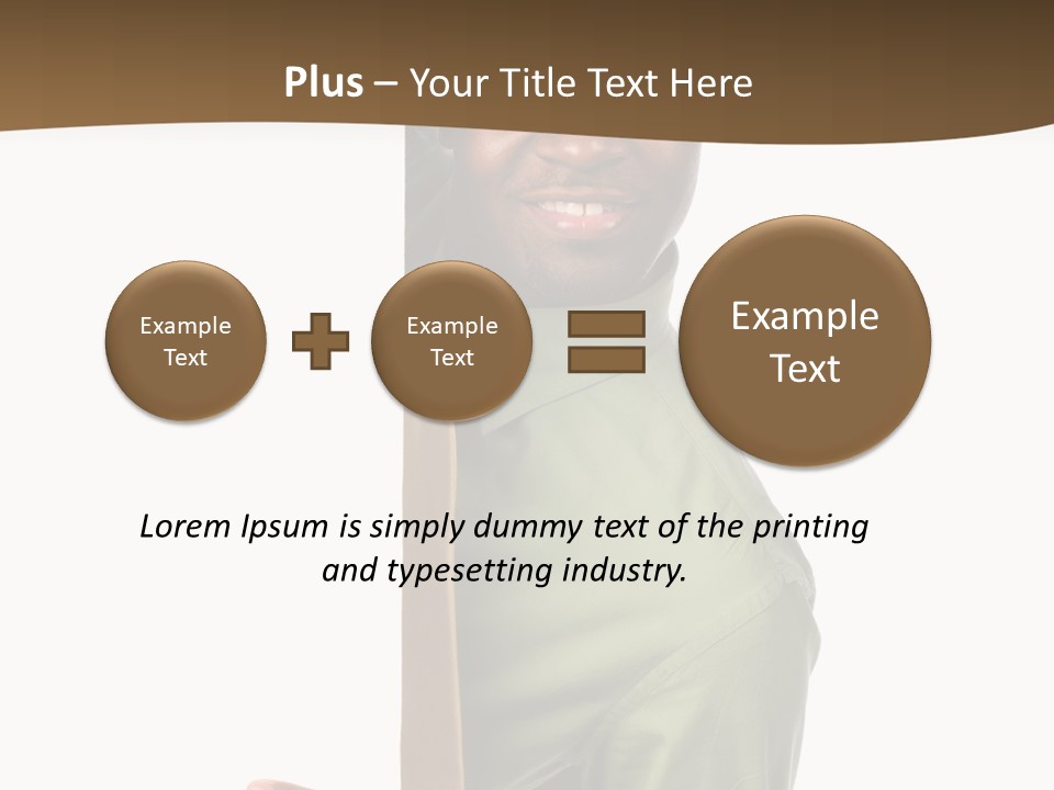 African American Businessman Holding Blank Sign Isolated On A White Background PowerPoint Template