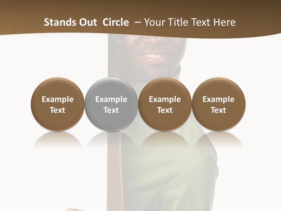 African American Businessman Holding Blank Sign Isolated On A White Background PowerPoint Template