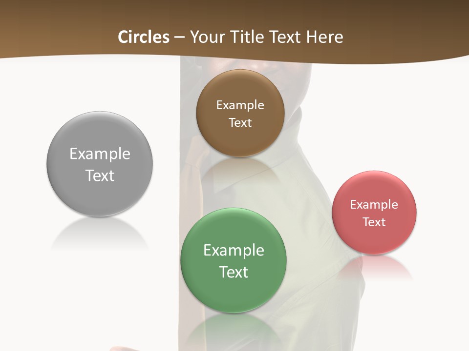 African American Businessman Holding Blank Sign Isolated On A White Background PowerPoint Template