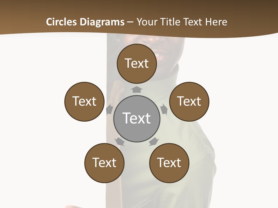 African American Businessman Holding Blank Sign Isolated On A White Background PowerPoint Template