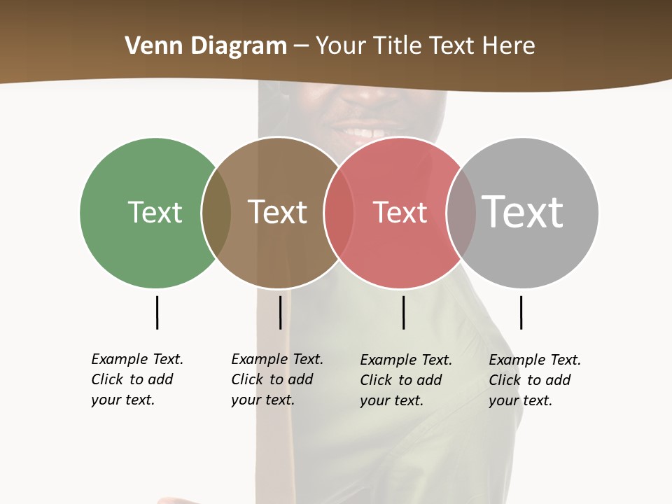 African American Businessman Holding Blank Sign Isolated On A White Background PowerPoint Template