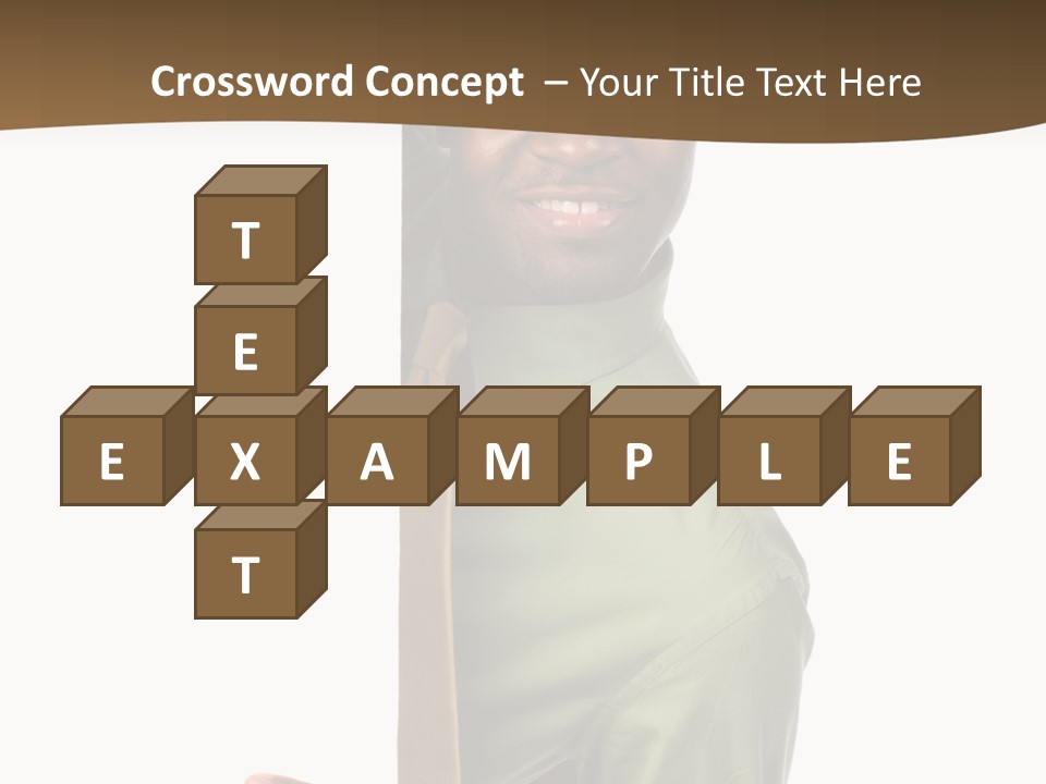 African American Businessman Holding Blank Sign Isolated On A White Background PowerPoint Template