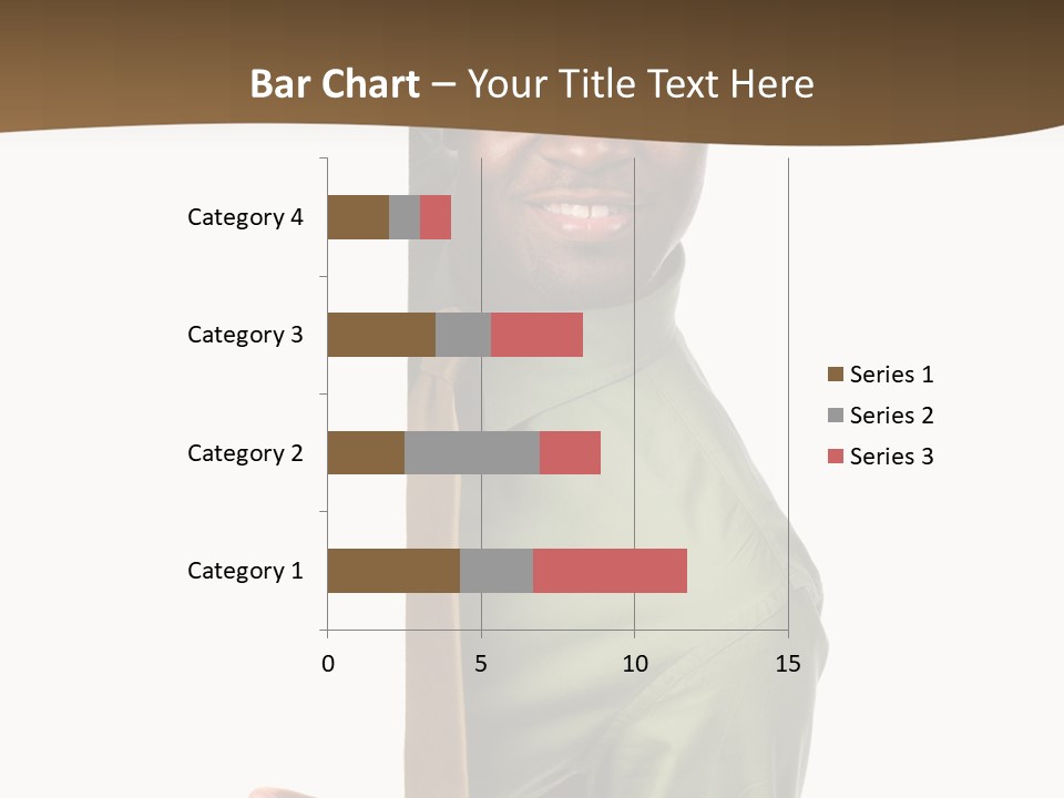 African American Businessman Holding Blank Sign Isolated On A White Background PowerPoint Template