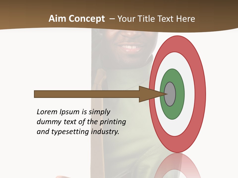 African American Businessman Holding Blank Sign Isolated On A White Background PowerPoint Template