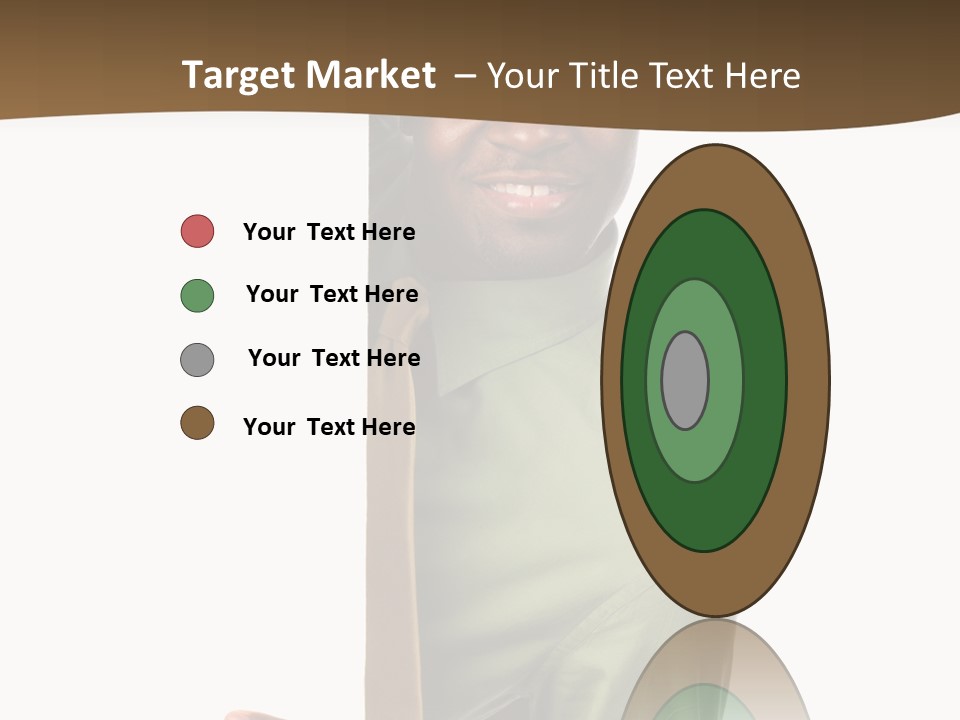 African American Businessman Holding Blank Sign Isolated On A White Background PowerPoint Template