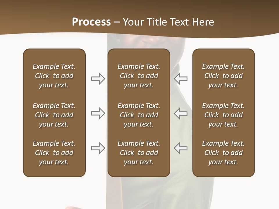 African American Businessman Holding Blank Sign Isolated On A White Background PowerPoint Template