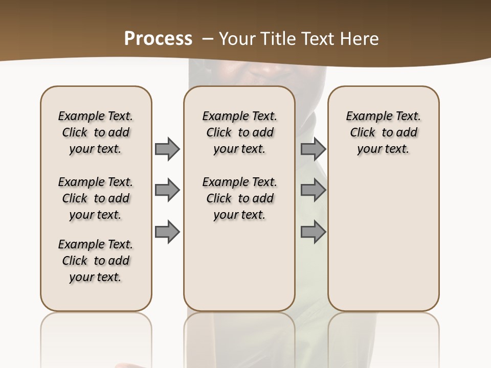 African American Businessman Holding Blank Sign Isolated On A White Background PowerPoint Template