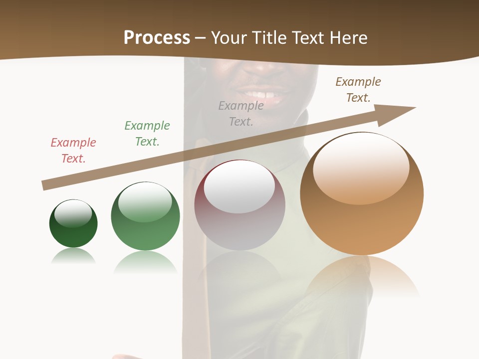 African American Businessman Holding Blank Sign Isolated On A White Background PowerPoint Template