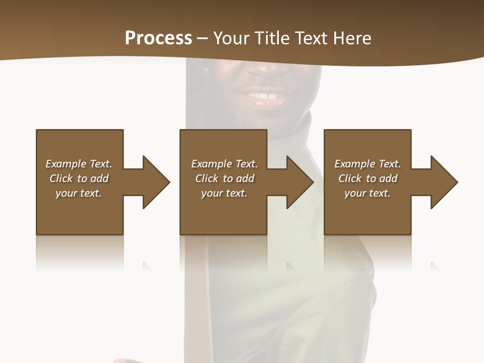 African American Businessman Holding Blank Sign Isolated On A White Background PowerPoint Template