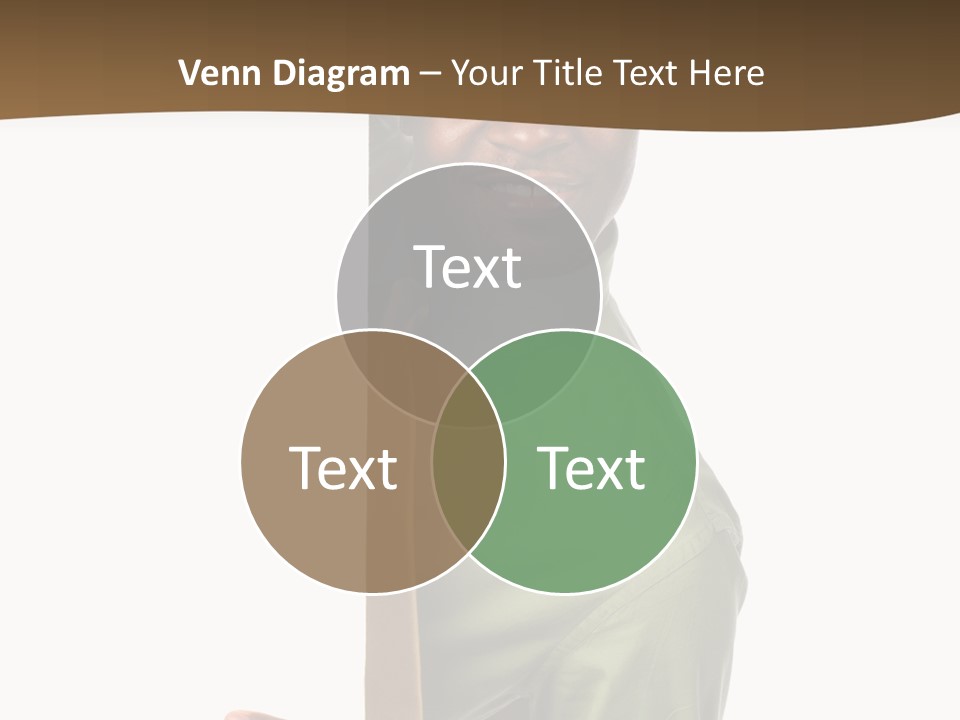 African American Businessman Holding Blank Sign Isolated On A White Background PowerPoint Template