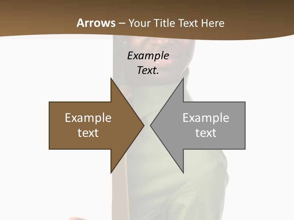 African American Businessman Holding Blank Sign Isolated On A White Background PowerPoint Template