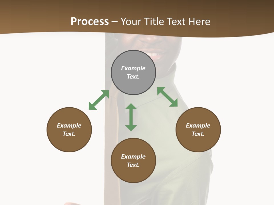 African American Businessman Holding Blank Sign Isolated On A White Background PowerPoint Template