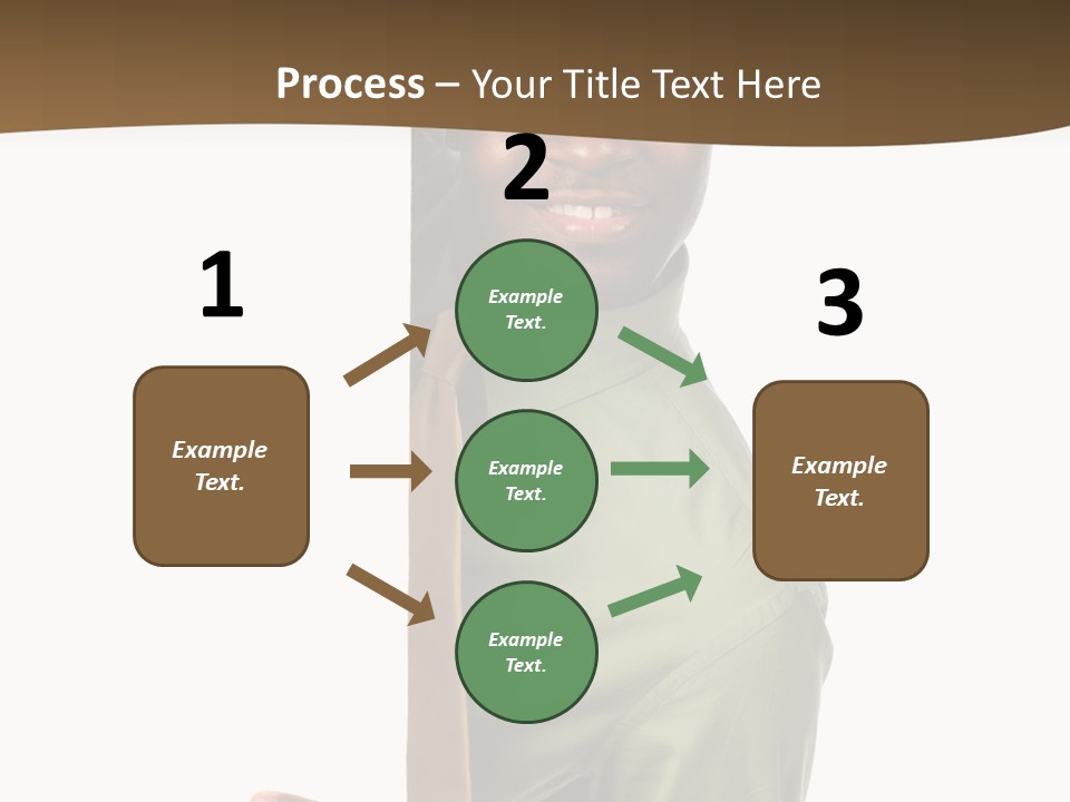 African American Businessman Holding Blank Sign Isolated On A White Background PowerPoint Template