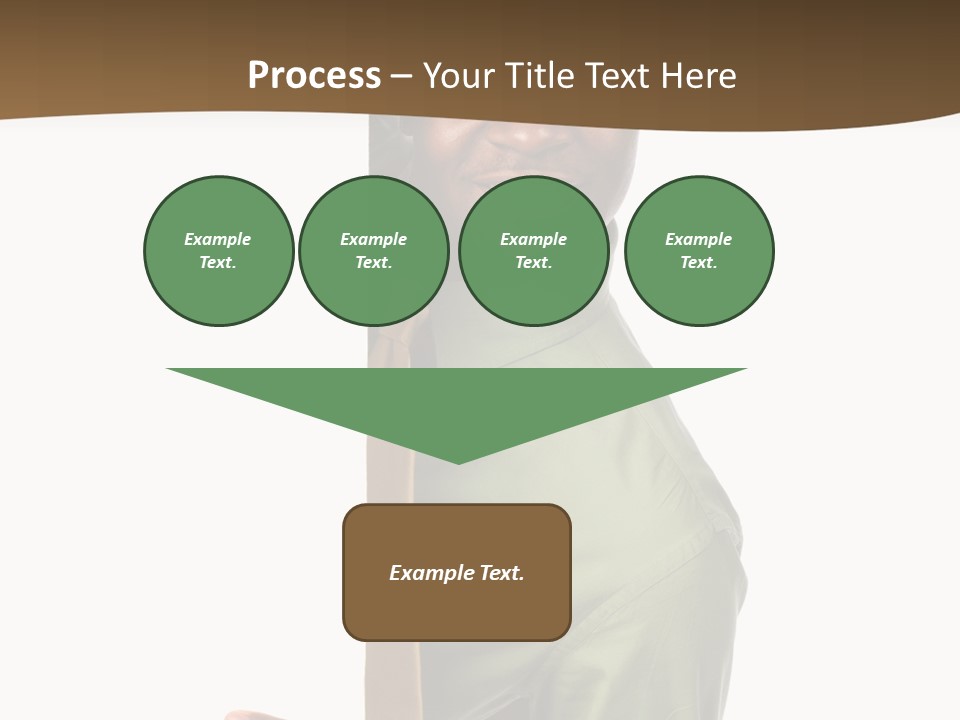 African American Businessman Holding Blank Sign Isolated On A White Background PowerPoint Template